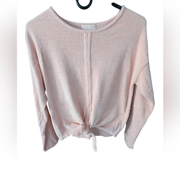 Barefoot Dreams Sweaters - Barefoot Dreams Lght Pink Tie-Front Sweater Top